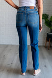 Campbell High Rise Center Seam Detail Straight Jeans (ONLINE EXCLUSIVE)