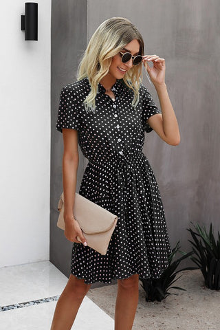 Polka Dot Button Dress