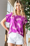 Eye of the Tiger Top in Purple (FINAL SALE ITEM)