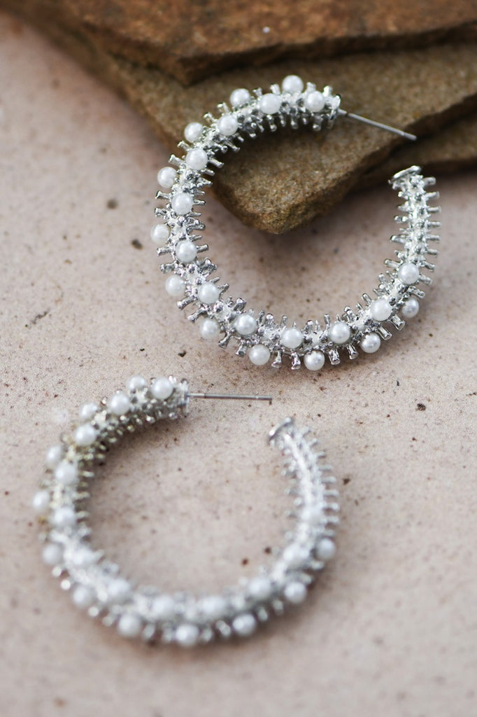 Pearl Hoop Earrings