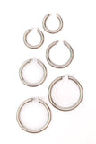 Day to Day Hoop Earrings Set in Silver (ONLINE EXCLUSIVE)