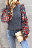 Floral Ruffled Sleeve Top