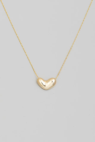 Bubble Heart Necklace in Gold