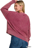 Lulu Cropped Sweater in Cabernet