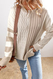 Knit Colorblock Crew Neck Sweater