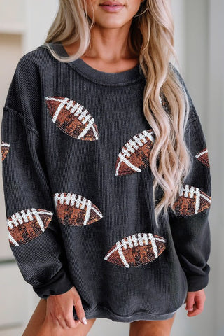 Corded Football Bling Top (FINAL SALE ITEM)