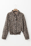 Khaki Leopard Raw Hem Jacket (FINAL SALE ITEM)