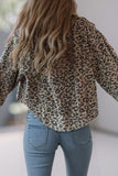 Khaki Leopard Raw Hem Jacket (FINAL SALE ITEM)