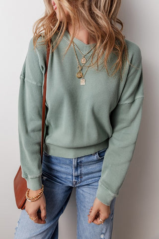 Clearly Cute Waffle Knit Top