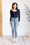 Justine High Rise Control Top Contrast Wash Skinny Jeans (ONLINE EXCLUSIVE)