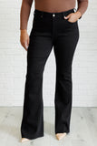 Etta High Rise Control Top Flare Jeans in Black (ONLINE EXCLUSIVE)