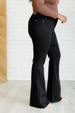 Etta High Rise Control Top Flare Jeans in Black (ONLINE EXCLUSIVE)