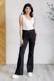 Etta High Rise Control Top Flare Jeans in Black (ONLINE EXCLUSIVE)