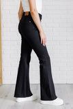 Etta High Rise Control Top Flare Jeans in Black (ONLINE EXCLUSIVE)