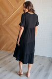 Always Learning Dolman Sleeve Dress in Black (ONLINE EXCLUSIVE)