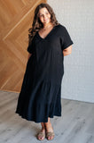 Always Learning Dolman Sleeve Dress in Black (ONLINE EXCLUSIVE)