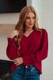 Back in Business V-Neck Blouse (ONLINE EXCLUSIVE)