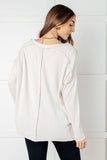 Basically Freezing Brushed Hacci Top in Sand Beige (ONLINE EXCLUSIVE)