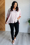 Boxy Striped Button Up in Hot Pink (ONLINE EXCLUSIVE)