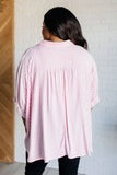 Boxy Striped Button Up in Hot Pink (ONLINE EXCLUSIVE)