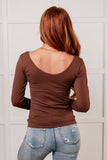 Bring in the Basics Seamless Reversible V-Neck Coffee (ONLINE EXCLUSIVE)