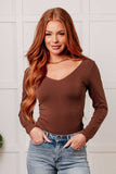 Bring in the Basics Seamless Reversible V-Neck Coffee (ONLINE EXCLUSIVE)