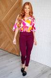 Magic Ankle Crop Skinny Pants in Wine (ONLINE EXCLUSIVE)