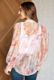 Call Me Back Sheer Floral Button Up Blouse (ONLINE EXCLUSIVE)