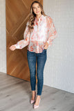 Call Me Back Sheer Floral Button Up Blouse (ONLINE EXCLUSIVE)