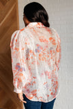 Call Me Back Sheer Floral Button Up Blouse (ONLINE EXCLUSIVE)