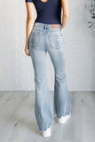 Caroline Mid Rise Control Top Distressed Flare Jeans (ONLINE EXCLUSIVE)