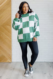 Check Yourself Checkered Sweater in Green (ONLINE EXCLUSIVE)