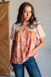 Day Dreamer Mixed Floral Top in Mauve (ONLINE EXCLUSIVE)