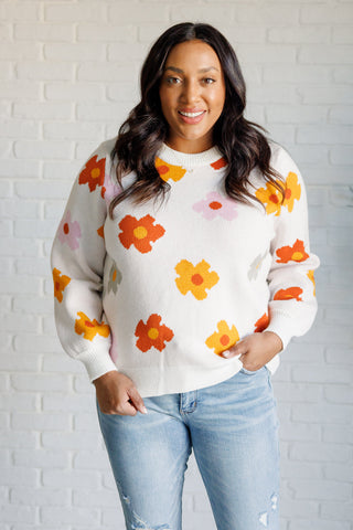 Falling Flowers Floral Sweater (ONLINE EXCLUSIVE)