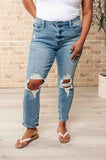 Frankie High Waist Distressed Boyfriend Jeans  (ONLINE EXCLUSIVE)