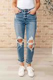 Frankie High Waist Distressed Boyfriend Jeans  (ONLINE EXCLUSIVE)