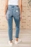 Frankie High Waist Distressed Boyfriend Jeans  (ONLINE EXCLUSIVE)