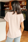 Frequently Asked Questions V-Neck Top in Blush (ONLINE EXCLUSIVE)