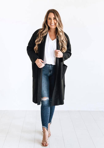 Elevate Your Style Coat in Black (Pre-Order)