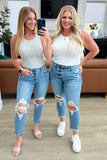 Frankie High Waist Distressed Boyfriend Jeans  (ONLINE EXCLUSIVE)