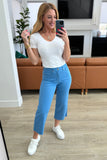 Lisa High Rise Control Top Wide Leg Crop Jeans in Sky Blue (ONLINE EXCLUSIVE)