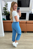 Lisa High Rise Control Top Wide Leg Crop Jeans in Sky Blue (ONLINE EXCLUSIVE)