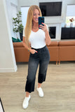 Ryan High Rise Button Fly Wide Leg Crop Jeans (ONLINE EXCLUSIVE)