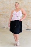 Just a Flirt Pleated Skirt in Black (ONLINE EXCLUSIVE)