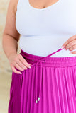 Just a Flirt Pleated Skirt in Magenta (ONLINE EXCLUSIVE)