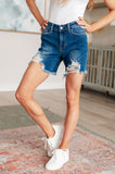 Kelsey Mid Rise Distressed Cutoff Shorts (ONLINE EXCLUSIVE)