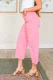 Lisa High Rise Control Top Wide Leg Crop Jeans in Pink (ONLINE EXCLUSIVE)