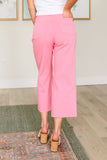 Lisa High Rise Control Top Wide Leg Crop Jeans in Pink (ONLINE EXCLUSIVE)