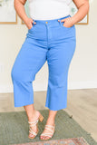 Lisa High Rise Control Top Wide Leg Crop Jeans in Sky Blue (ONLINE EXCLUSIVE)