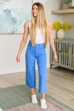 Lisa High Rise Control Top Wide Leg Crop Jeans in Sky Blue (ONLINE EXCLUSIVE)